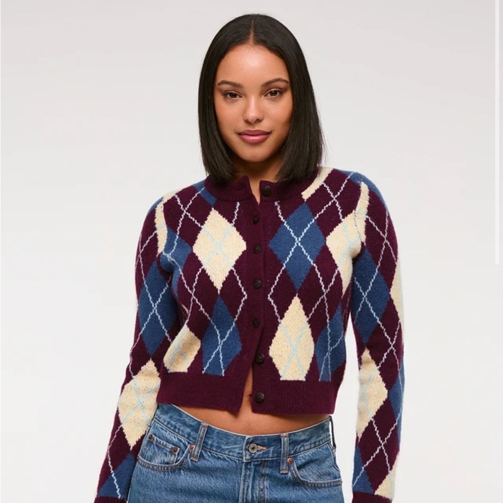 Abercrombie Shrunken Crew Cardigan